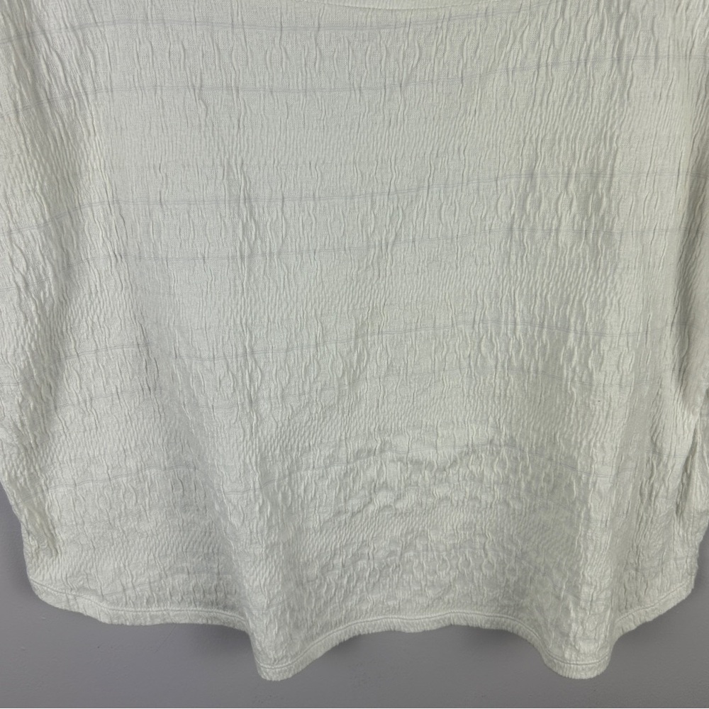 Lucky Brand Cotton Blend Square Neck Short Sleeve Top XL White - Picture 4 of 11